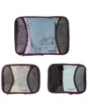Baggallini Compression Cube 3-piece Set In Purple