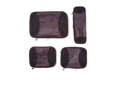 Baggallini Compression Cube 4-piece Set Tote Handbags Mulberry: One Size In Purple