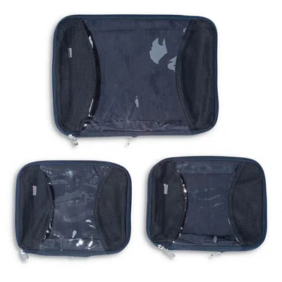 Baggallini Compression Cubes, Set Of 3 In French Navy