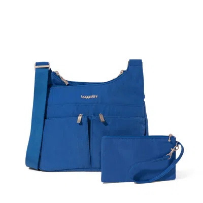 Baggallini Cross Over Crossbody In Pink