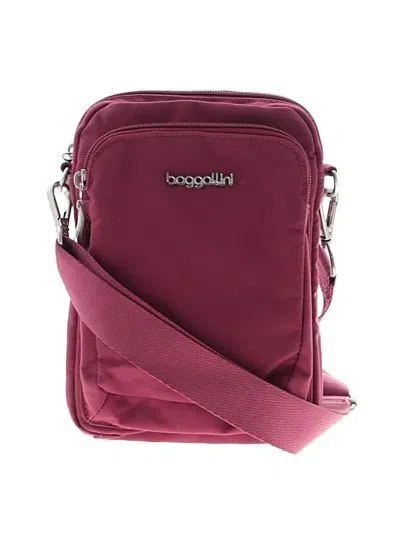 Pre-owned Baggallini Crossbody Bag In Burgundy