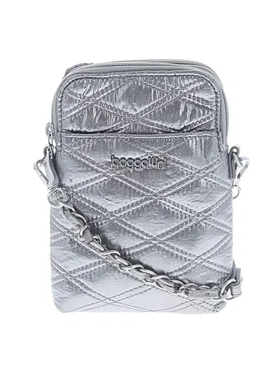 Pre-owned Baggallini Crossbody Bag In Silver