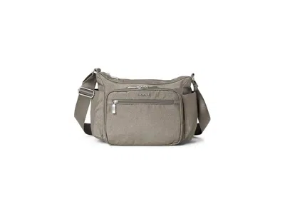 Baggallini Crosstown Hobo Crossbody Cross Body Handbags Sterling Shimmer: One Size In Gray