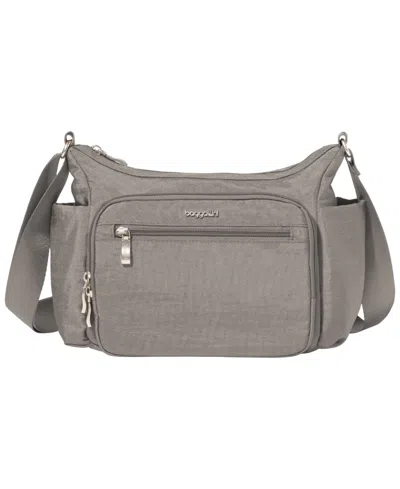 Baggallini Crosstown Small Hobo Crossbody Handbag In Gray