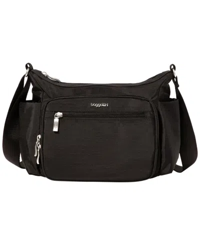 Baggallini Crosstown Small Hobo Crossbody Handbag In Black