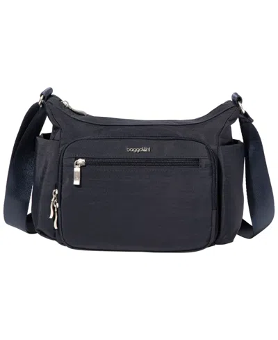 Baggallini Crosstown Small Hobo Crossbody Handbag In Black