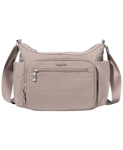 Baggallini Crosstown Small Hobo Crossbody Handbag In Neutral