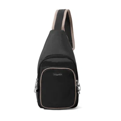 Baggallini Securtex Classic Anti-theft Daytripper Sling Bag In Black