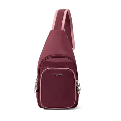 Baggallini Daytripper Anti-theft Sling Bag In Red