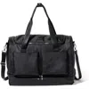 Baggallini Deluxe Fifth Avenue Weekender Bag In Black Twill