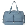 Baggallini Deluxe Fifth Avenue Weekender Bag In Cornflower Twill