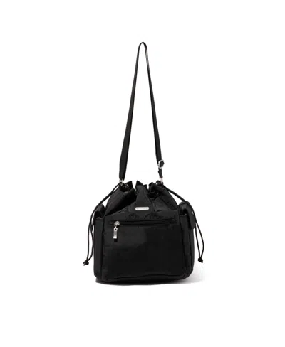 Baggallini Drawstring Crossbody Bag In Black