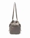 Baggallini Drawstring Crossbody Bag In Silver