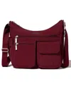 Baggallini Everywhere Small Bag With Rfid Wristlet In Dark Cherry