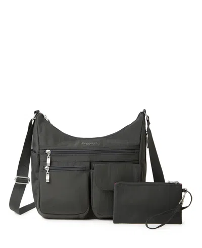 Baggallini Everywhere Small Bag With Rfid Wristlet In Gray