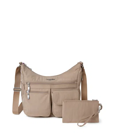 Baggallini Everywhere Small Bag With Rfid Wristlet In Pink