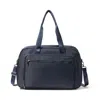 Baggallini Getaway Split Case Duffel Weekender Bag In French Navy Twill