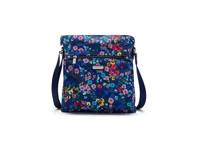 Baggallini Go Bagg With Rfid Phone Wristlet Cross Body Handbags Flower Market: One Size In Multi