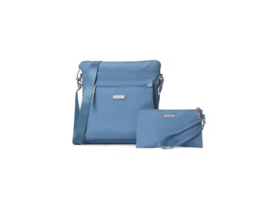 Baggallini Go Bagg With Rfid Phone Wristlet Handbags Cornflower: One Size In Blue