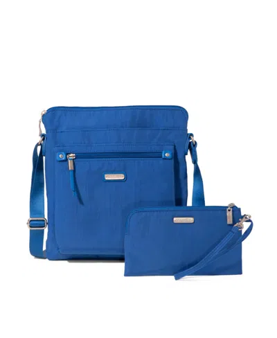 Baggallini Go With Rfid Wristlet Crossbody Bag In Lapis