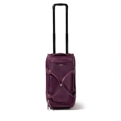 Baggallini Gramercy Carry-on Travel Roller Duffel Bag In Mulberry Twill Nylon