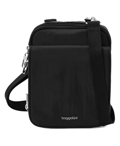 Baggallini Journey Anti-theft Mini Crossbody Handbag In Black
