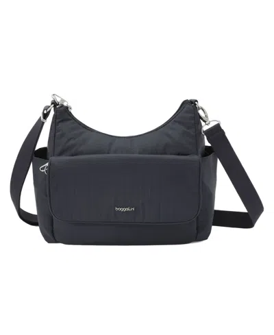 Baggallini Journey Anti-theft Mini Hobo Handbag In French Navy