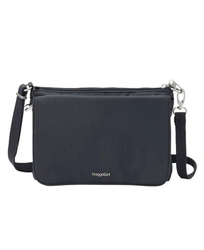 Baggallini Journey Anti-theft Small Crossbody Handbag In French Navy