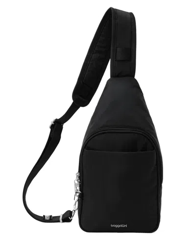 Baggallini Journey Anti-theft Small Sling Handbag In Black