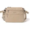 Baggallini Marais Crossbody Bag In Taupe Twill