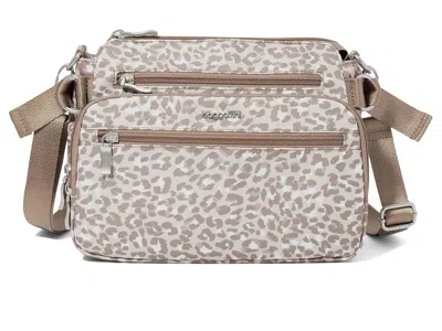 Baggallini Marais Crossbody Cross Body Handbags Mocha Cheetah Print: One Size In White