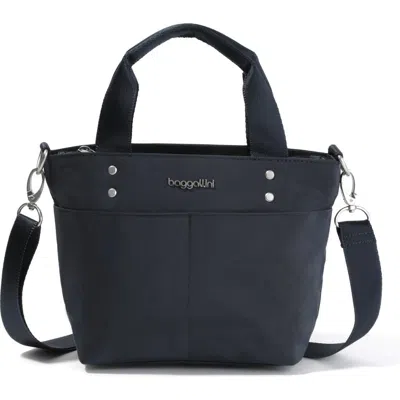 Baggallini Mini Carryall Crossbody Tote Bag In French Navy