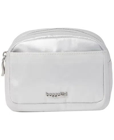Baggallini Mini Pocket Cosmetic Bag In Silver