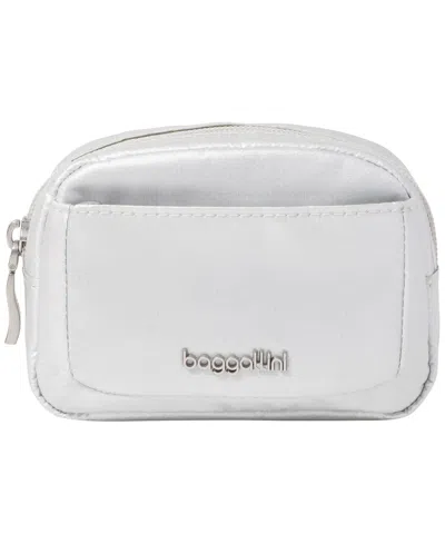 Baggallini Mini Pocket Cosmetic Bag In Silver