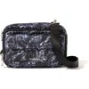 Baggallini Modern Double Zip Crossbody Bag In Black Divine Rose