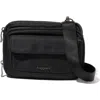 Baggallini Modern Double Zip Crossbody Bag In Black Twill