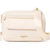 Baggallini Modern Double Zip Crossbody Bag In Coconut Twill