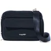 Baggallini Modern Double Zip Crossbody Bag In French Navy Twill