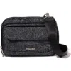 Baggallini Modern Double Zip Crossbody In Midnight Blossom