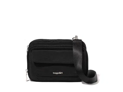 Baggallini Modern Double Zip Crossbody Cross Body Handbags Black: One Size