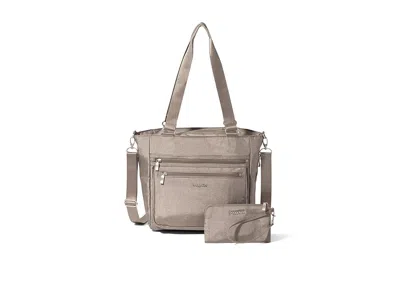 Baggallini Modern Everyday Shopper Tote Handbags Sterling Shimmer: One Size In Gray