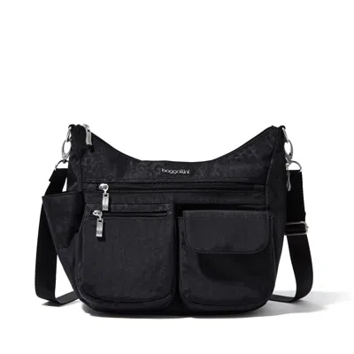 Baggallini Modern Everywhere Hobo Bag In Black Cheetah