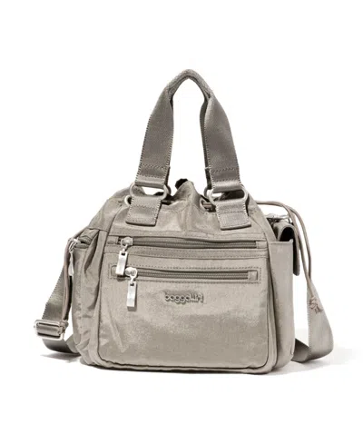 Baggallini Modern Everywhere Drawstring Mini In Sterling Shimmer