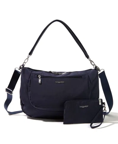 Baggallini Modern Everywhere Half Moon Messenger In French Navy