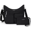 Baggallini Modern Everywhere Hobo Crossbody Bag With Wristlet In Black