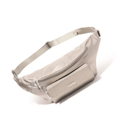 Baggallini Modern Everywhere Large Belt Bag Sling In Sterling Shimmer