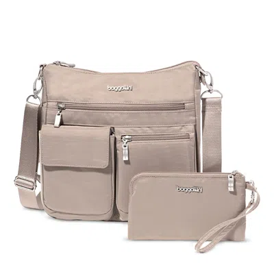 Baggallini Modern Everywhere Slim Crossbody Bag In Gray