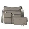 Baggallini Modern Everywhere Slim Crossbody Bag In Sterling Silver