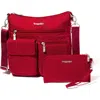 Baggallini Modern Everywhere Slim Crossbody Bag With Rfid Wristlet In Crimson Red