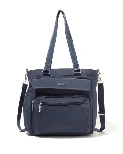 Baggallini Modern Laptop Tote Crossbody Bag In Blue